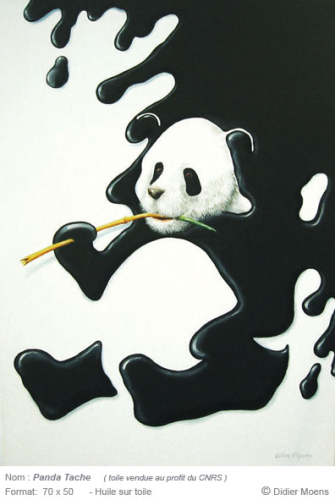 PandaTâche . 70 cm x 50 cm.Huile sur toile© Didier Moens